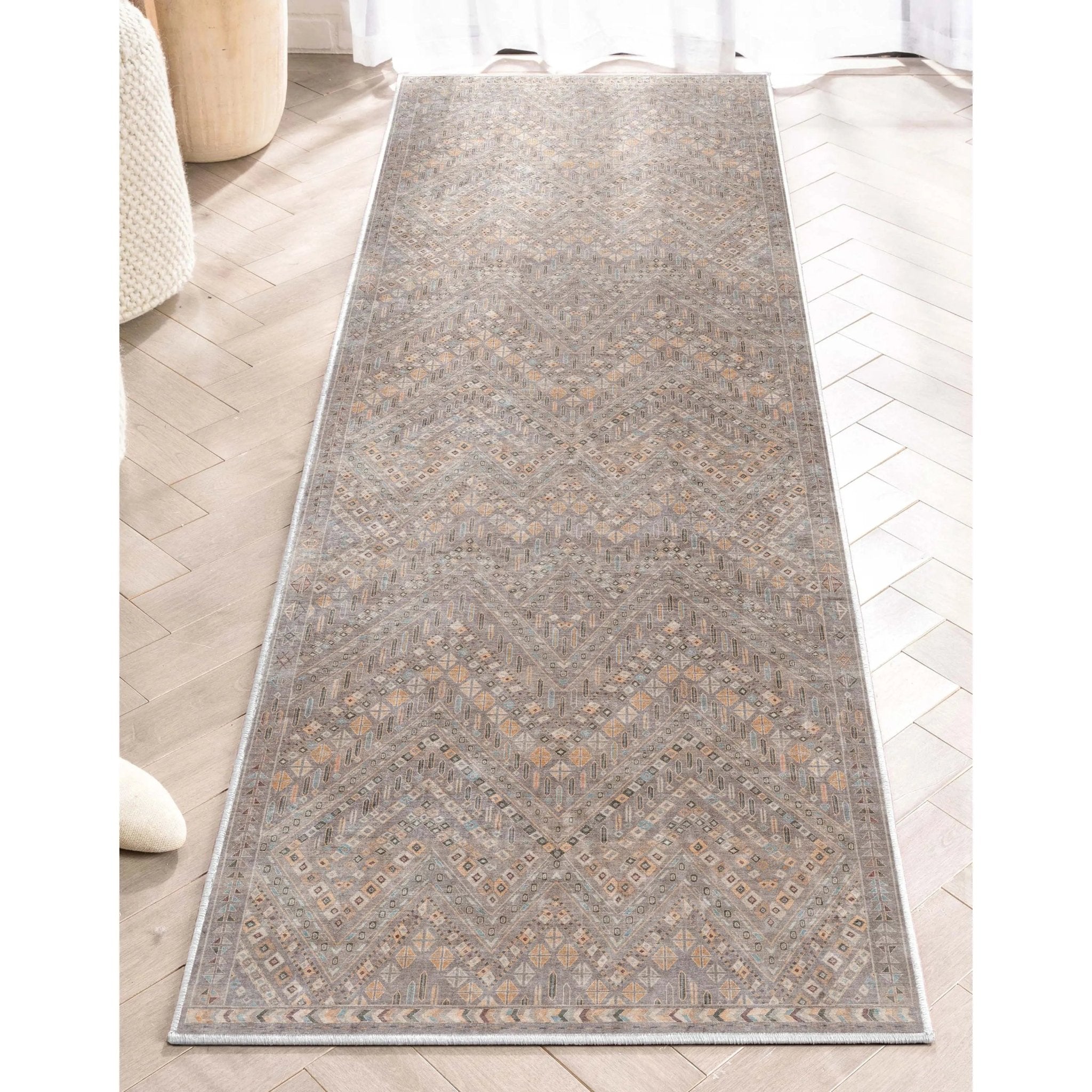 Anya Vintage Tribal Chevron Grey Flat-Weave Rug、mySite、gigharbornorthrealestate