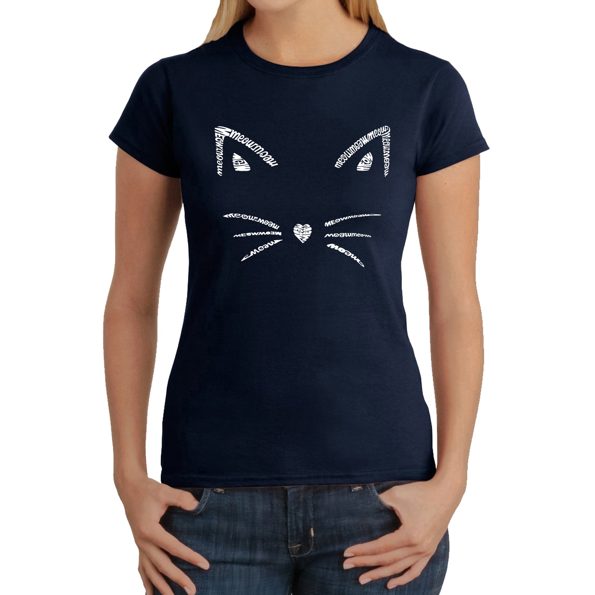 Whiskers - Women's Word Art T-Shirt、mySite、camillekostekn