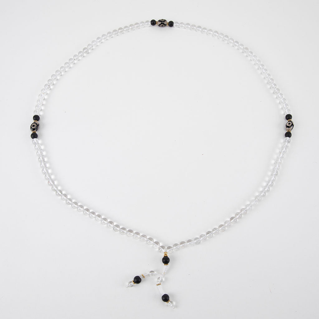 Crystal & Dzi Bead Mala Necklace、mySite、topwebapps