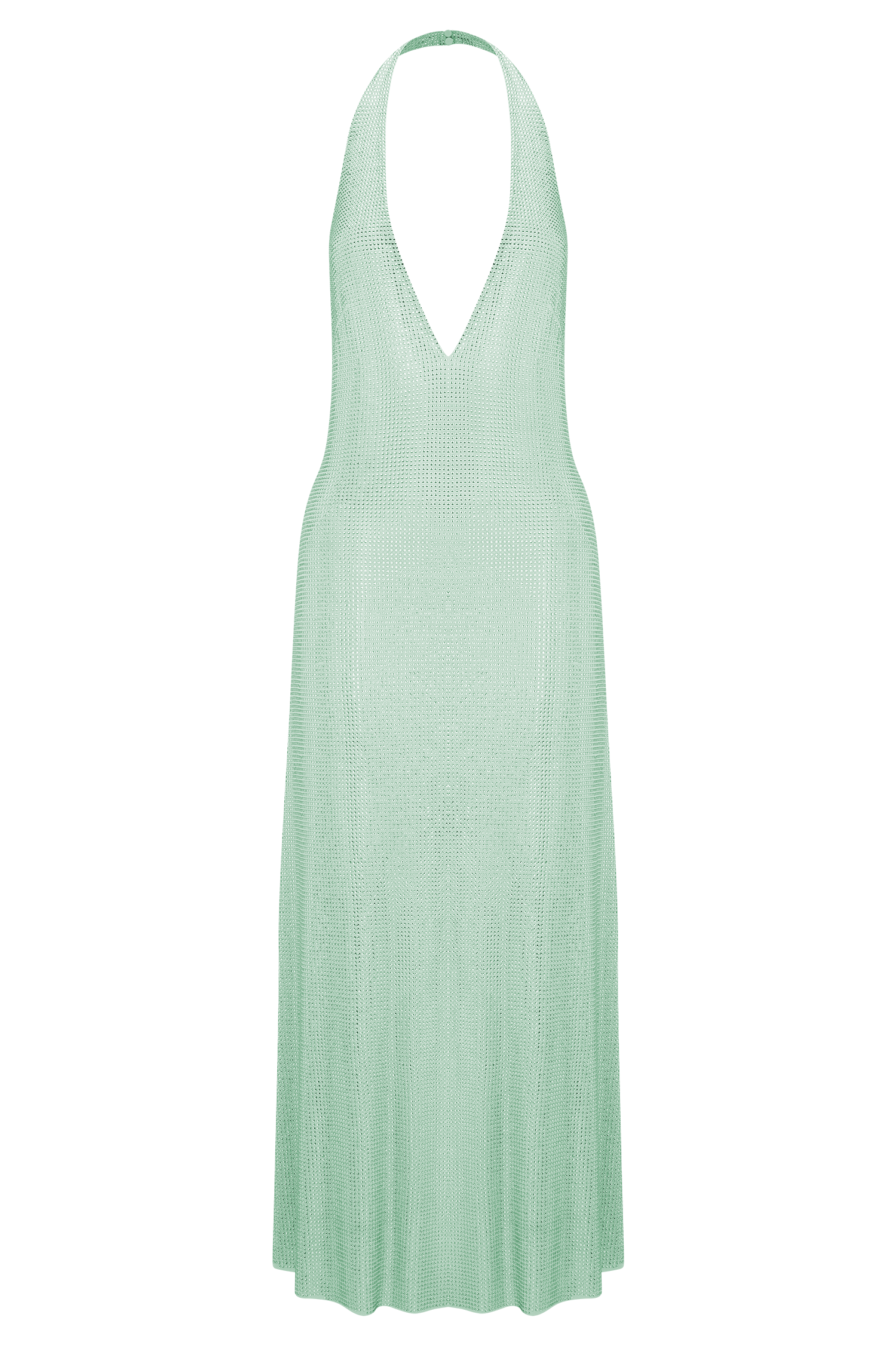 Genie Diamante Halter Midi Dress - Mint、mySite、solidvoid
