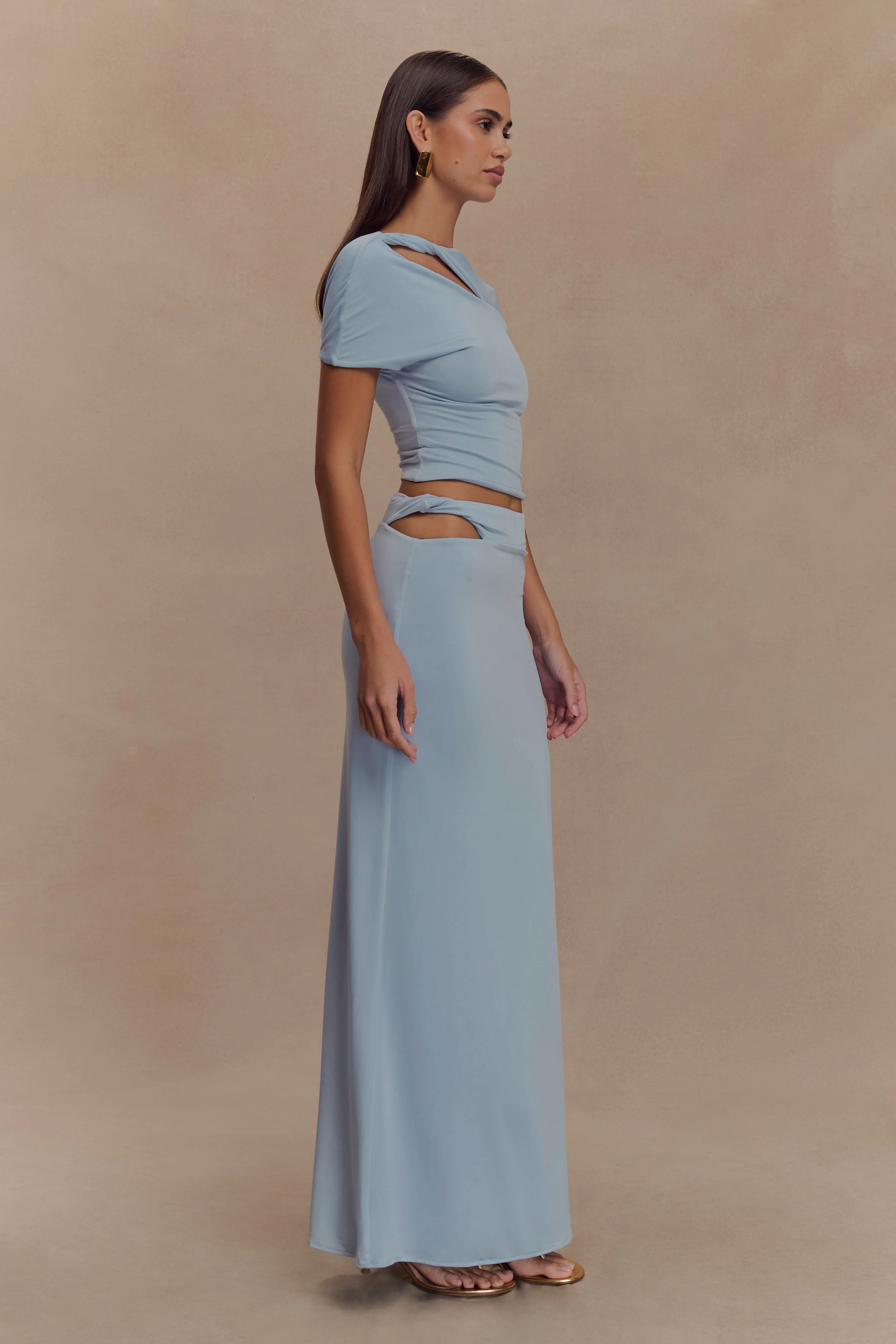 Haven Slinky Twist Top - Pale Blue、mySite、solidvoid