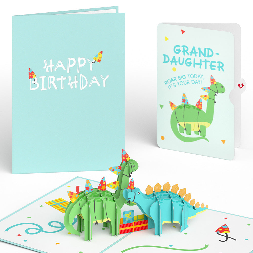 Dinosaurs Birthday Pop-Up Card and Sentiment Set for Granddaughter、mySite、solidvoid