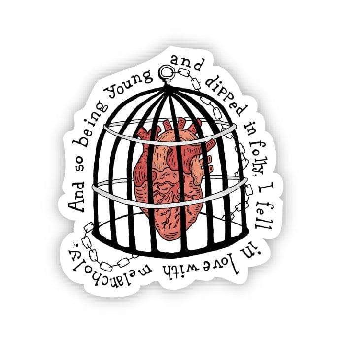  And so, being young and dipt in folly I fell in love with melancholy (Edgar Allan Poe Sticker)、mySite、elrpsem3k