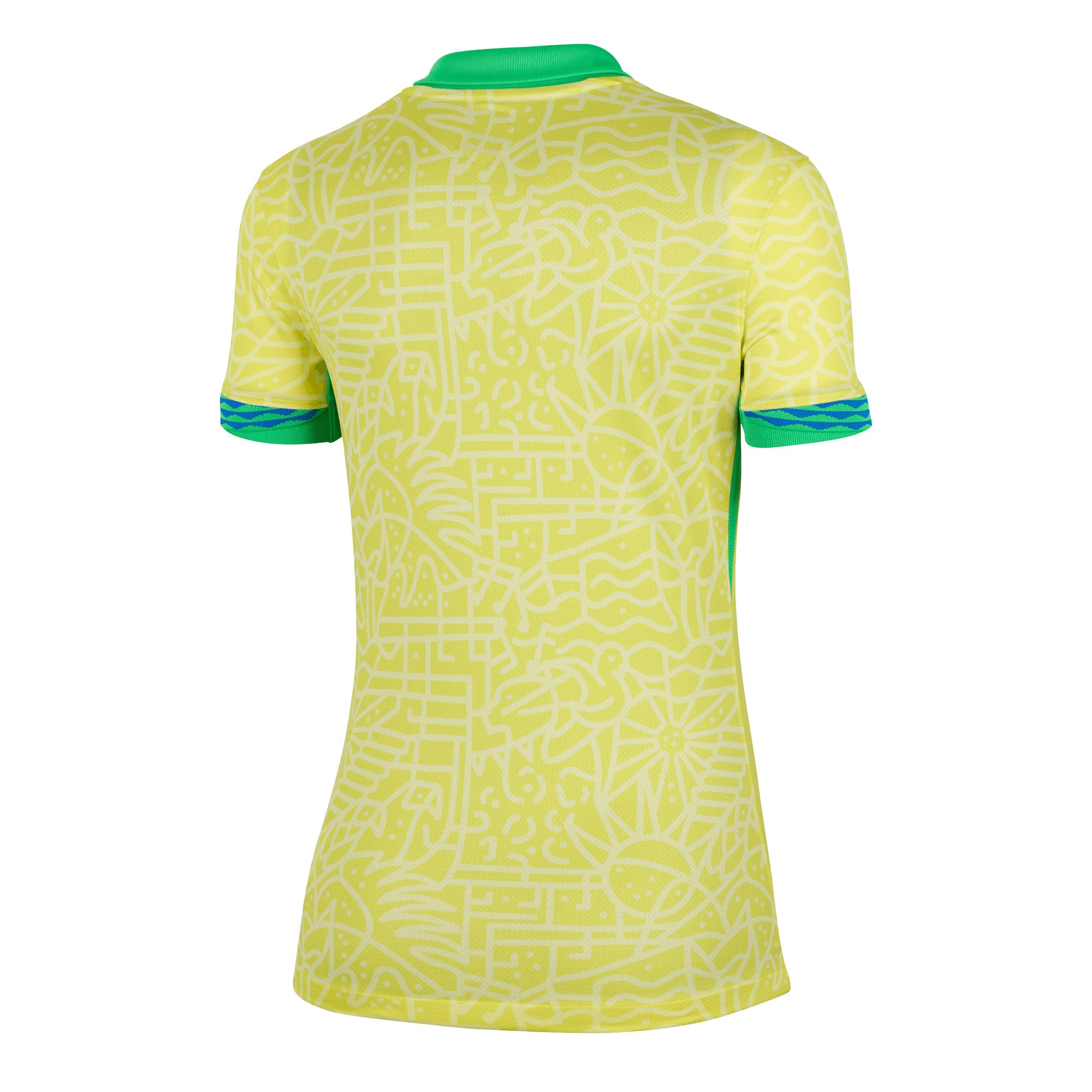Nike Women's Brazil 2024/25 Home Jersey Yellow/Green、mySite、noshort