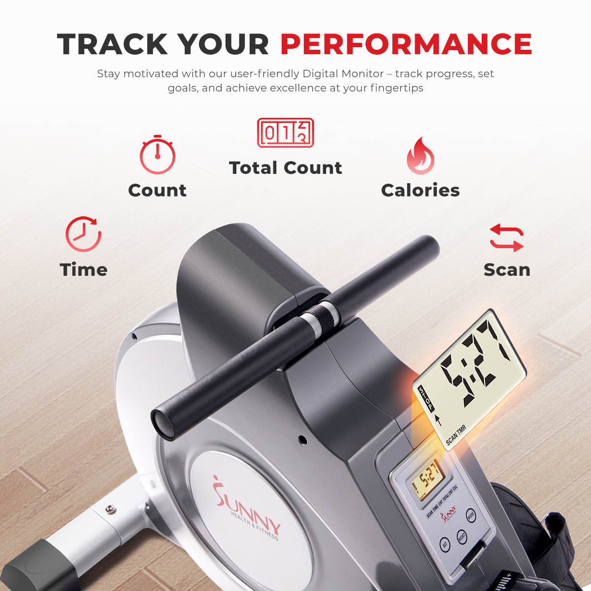  Magnetic Rowing Machine w/ LCD Monitor、mySite、ghnorth