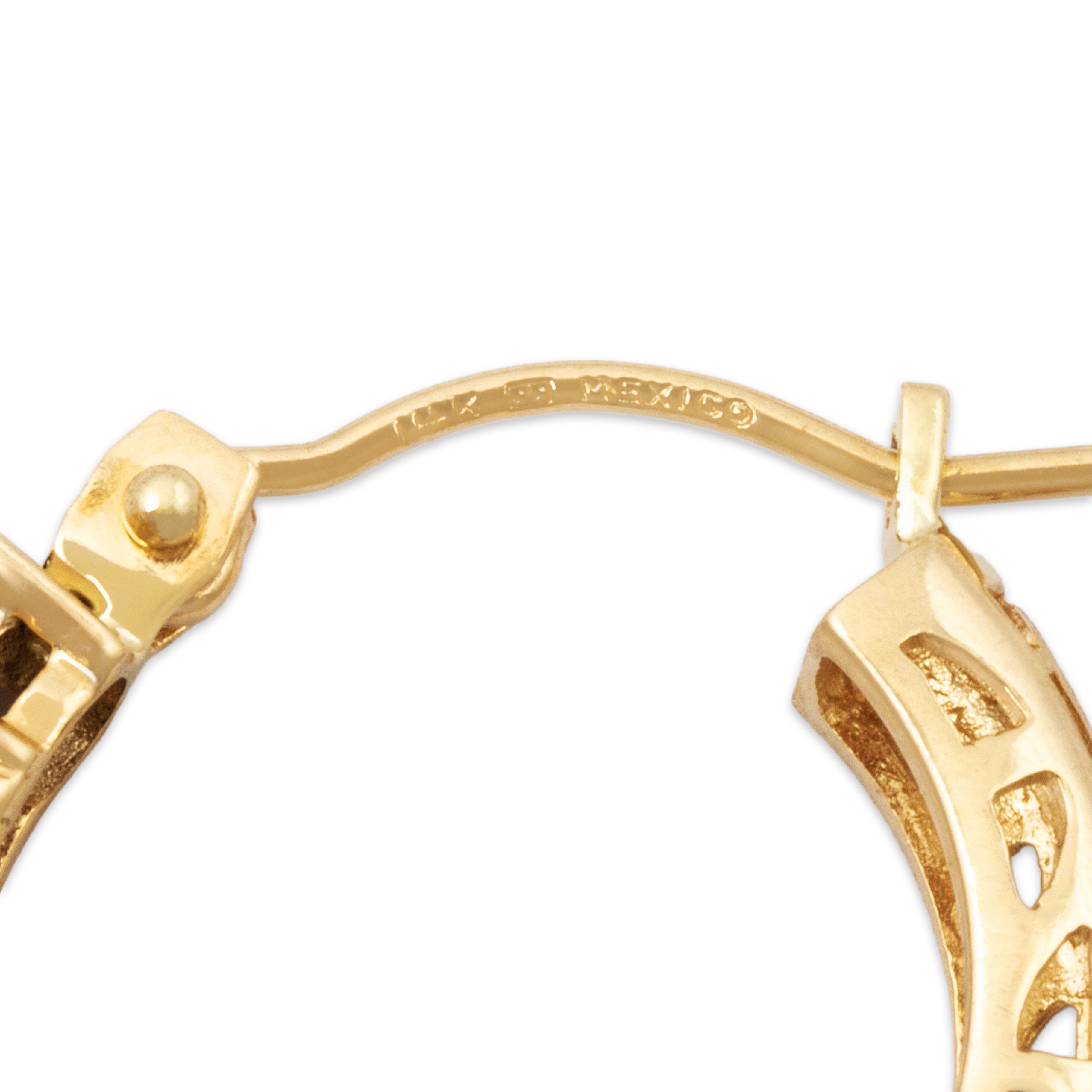 Vintage 14k Yellow Gold Onyx Chic Line Hoop Earrings、mySite、hinf8tx79