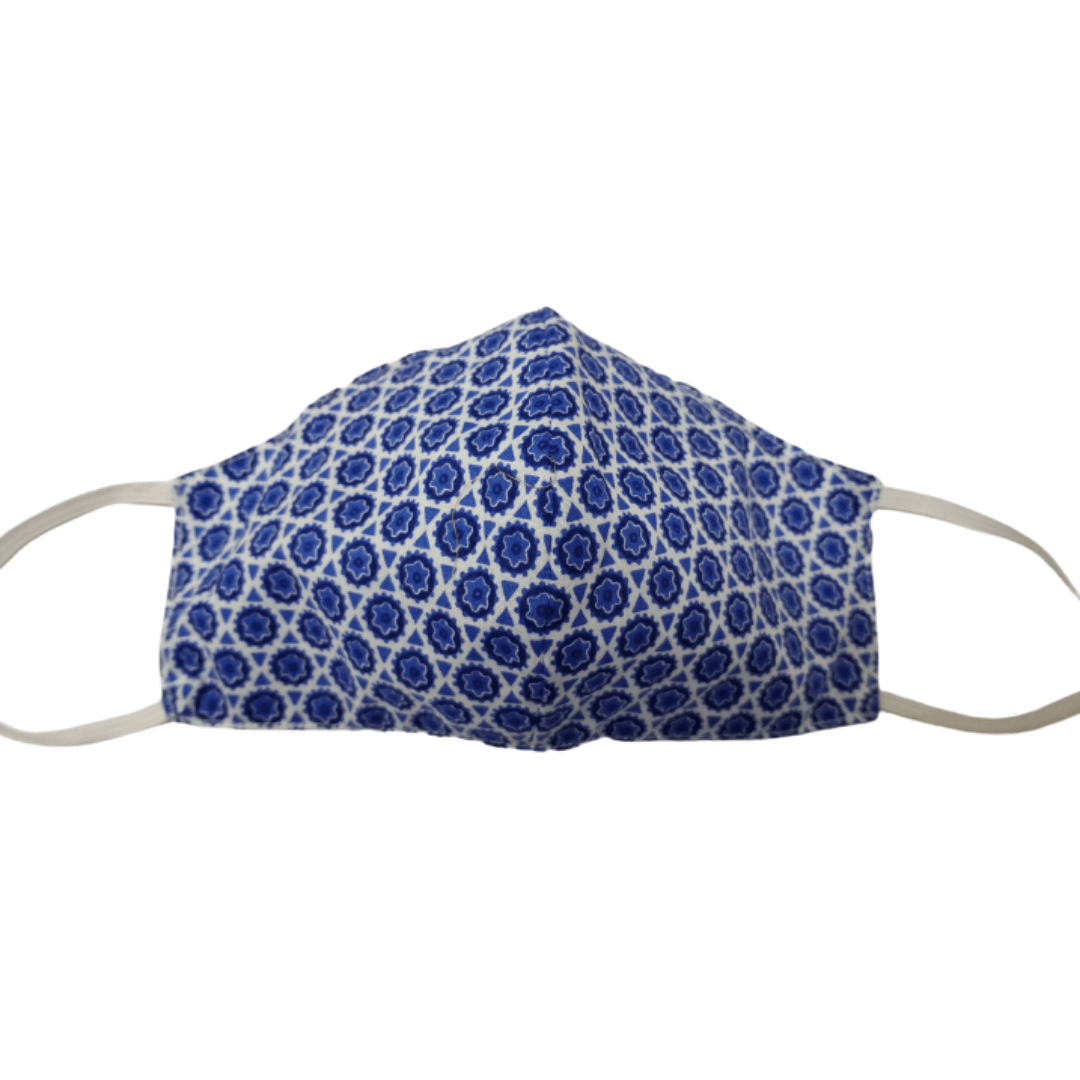 Blue Abstract Star of David Face Mask - 100% Cotton、mySite、topwebapps