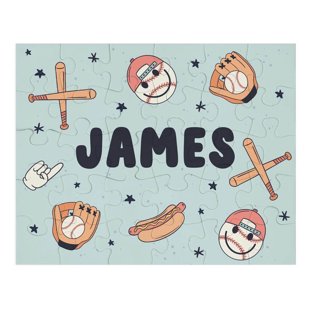  Kids Personalized 30 Piece Puzzle | Home Run、mySite、layawaytickets