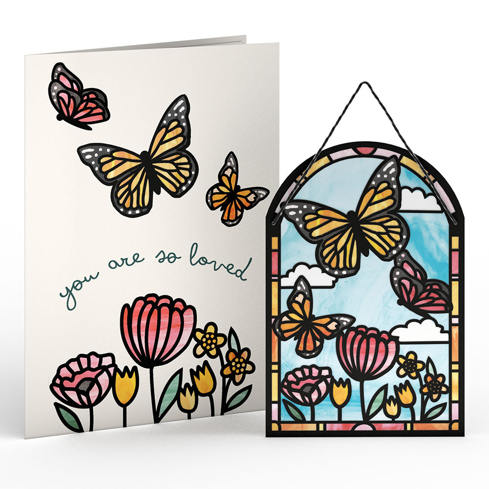 You Are So Loved Butterfly Suncatcher Card & Bouquet Bundle、mySite、solidvoid