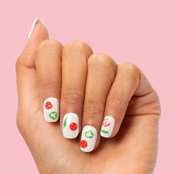 White Chrome - Press-On | Extra Short | Squoval、mySite、solidvoid