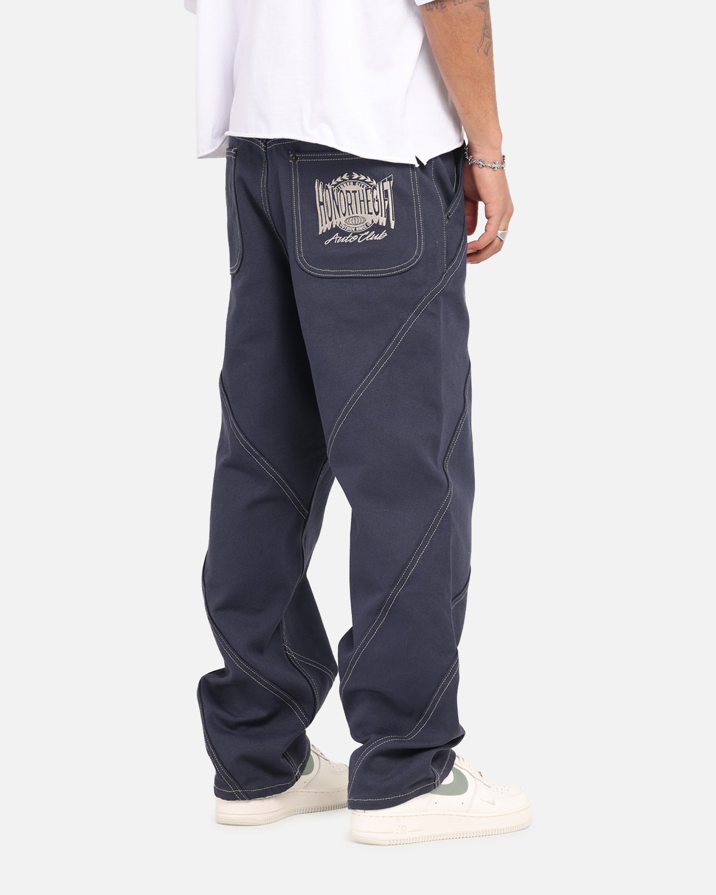Honor The Gift Racing Panel Pants Navy、mySite、zt4zffjzw