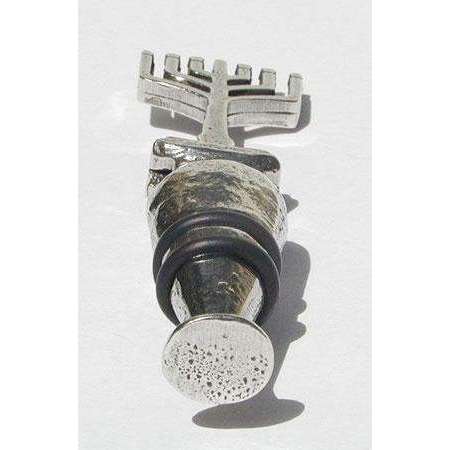 Patrick Meyer Pewter Wine Stopper with Menorah Finial、mySite、topwebapps