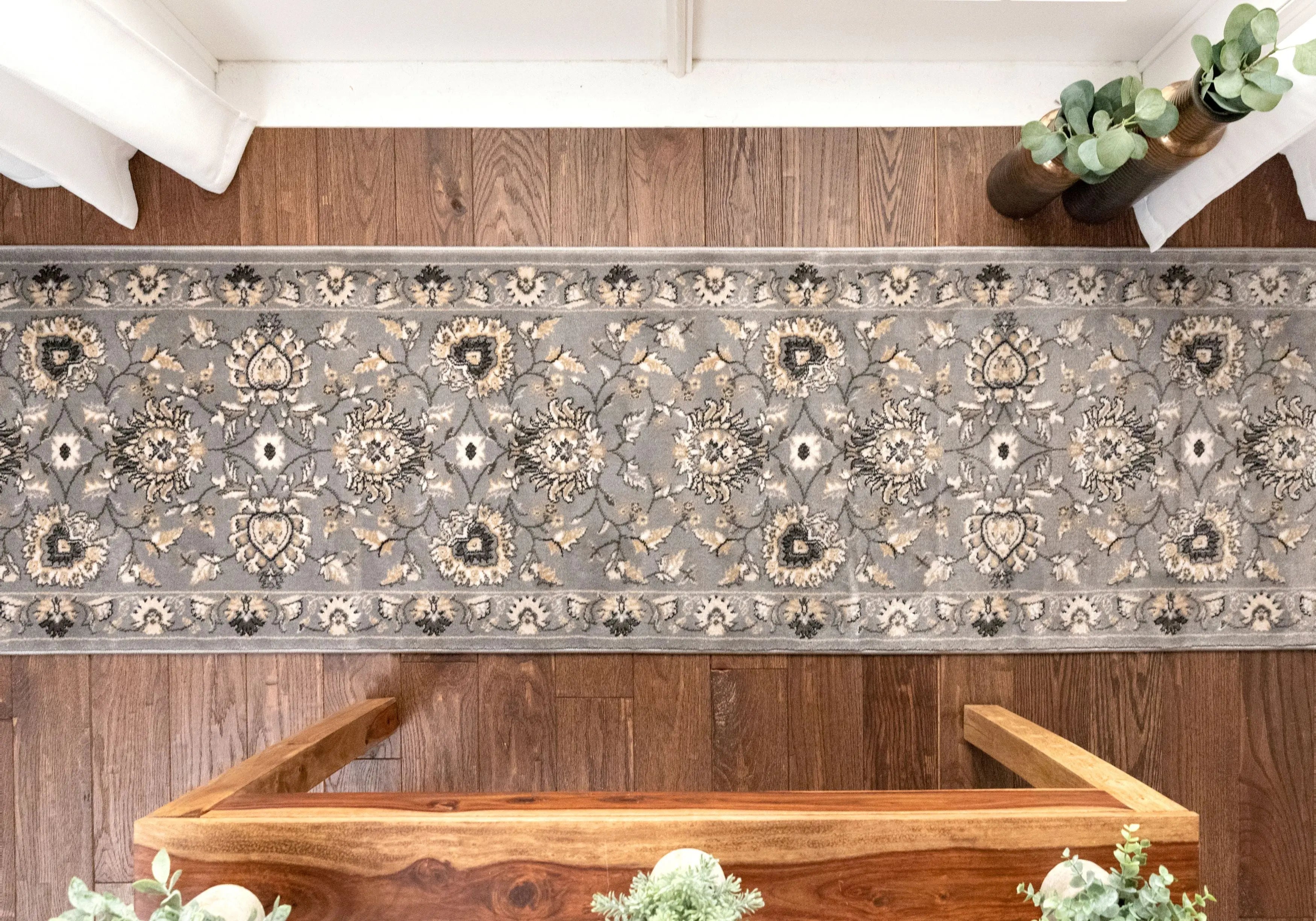 Abbasi Custom Size Runner Traditional Grey Choose Your Width x Choose Your Length Hallway Runner Rug、mySite、gigharbornorthrealestate
