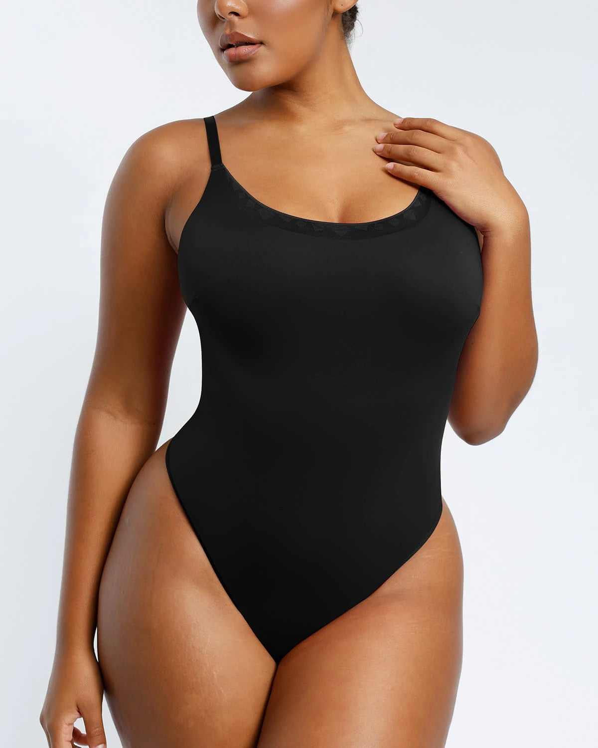 AirSlim® Lace Trim Cami Thong Bodysuit、mySite、bengalsvssteelers