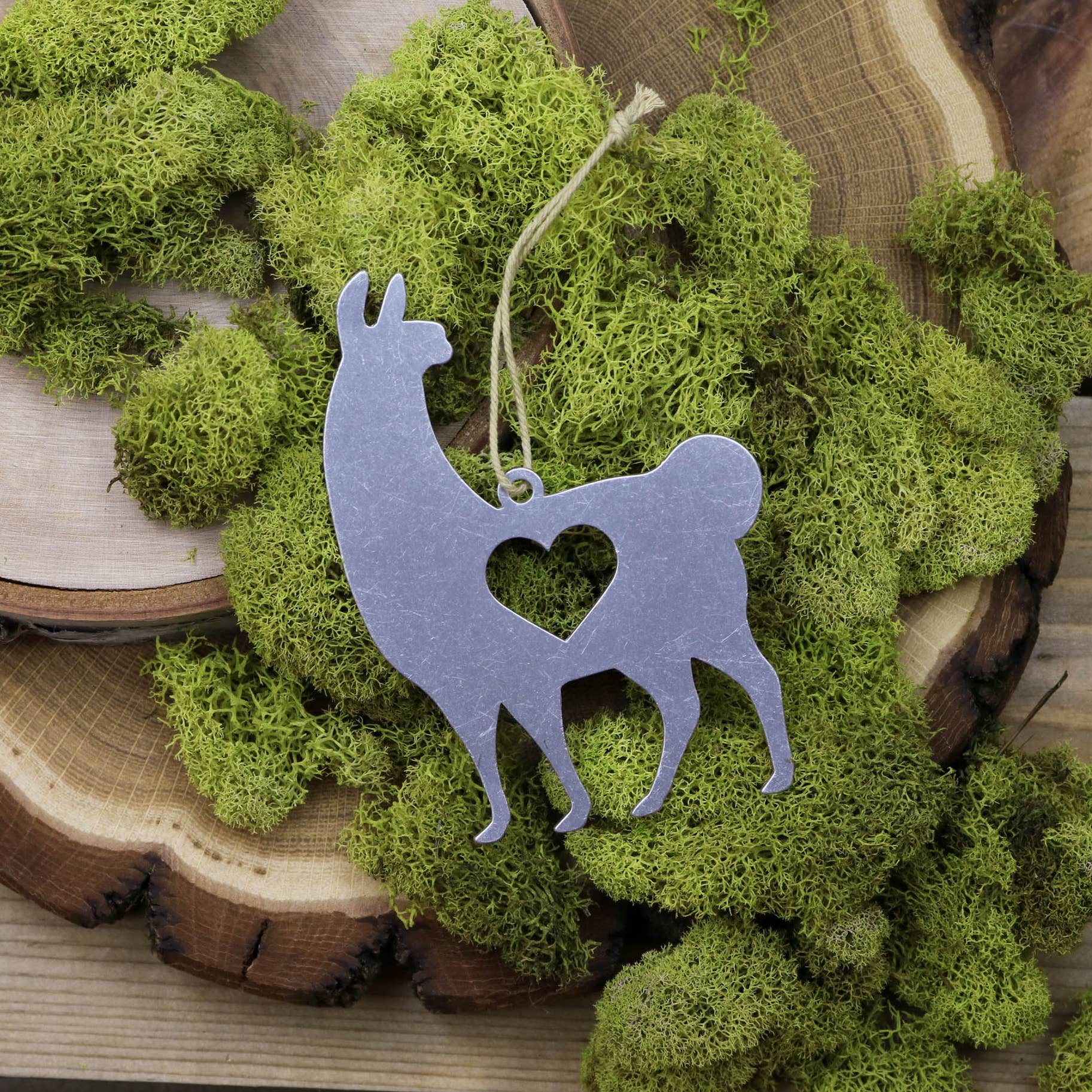 Llama Alpaca Animal Metal Ornaments、mySite、g9winljtr