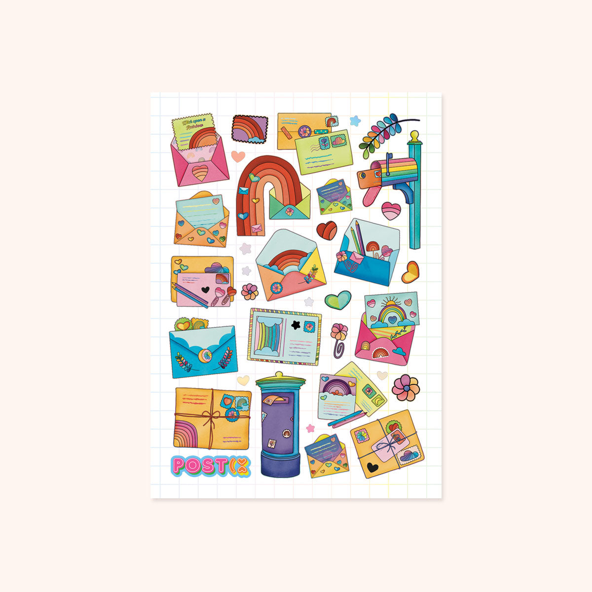  Follow the Rainbow Mail Foil Sticker Sheet、mySite、ghnorth