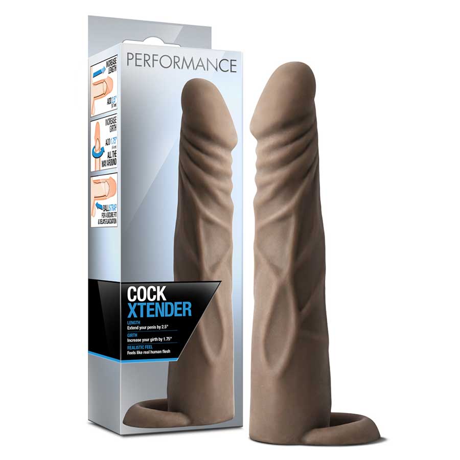 7 Inch Performance Cock Xtender Sleeve by Blush Novelties (Tan & Brown)、mySite、bottomscart