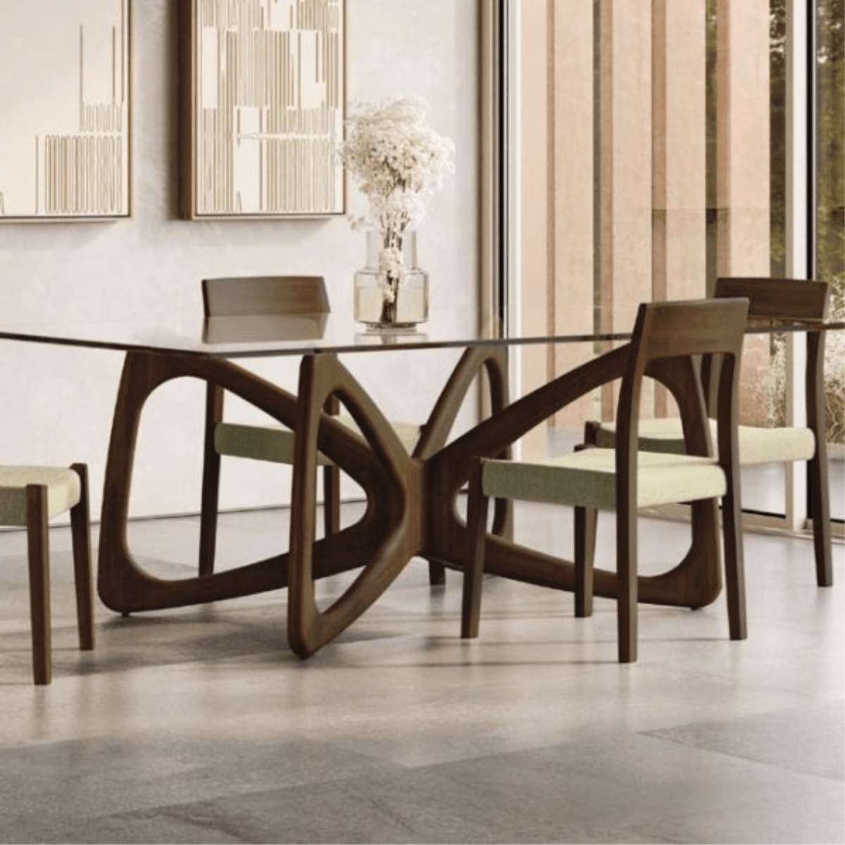 Butterfly Glass Top Dining Table、mySite、neckold