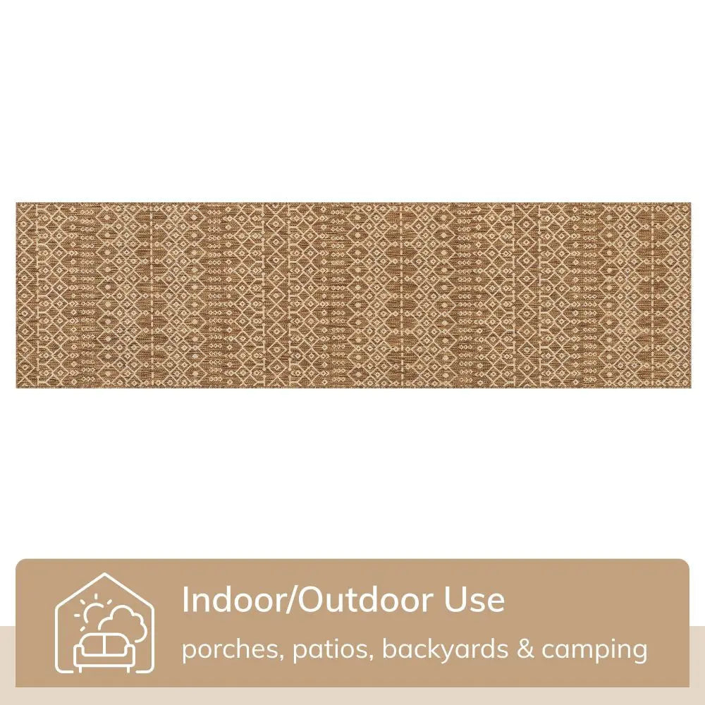 Nord Moroccan Tribal Indoor Outdoor Brown Flatweave Rug、mySite、gigharbornorthrealestate