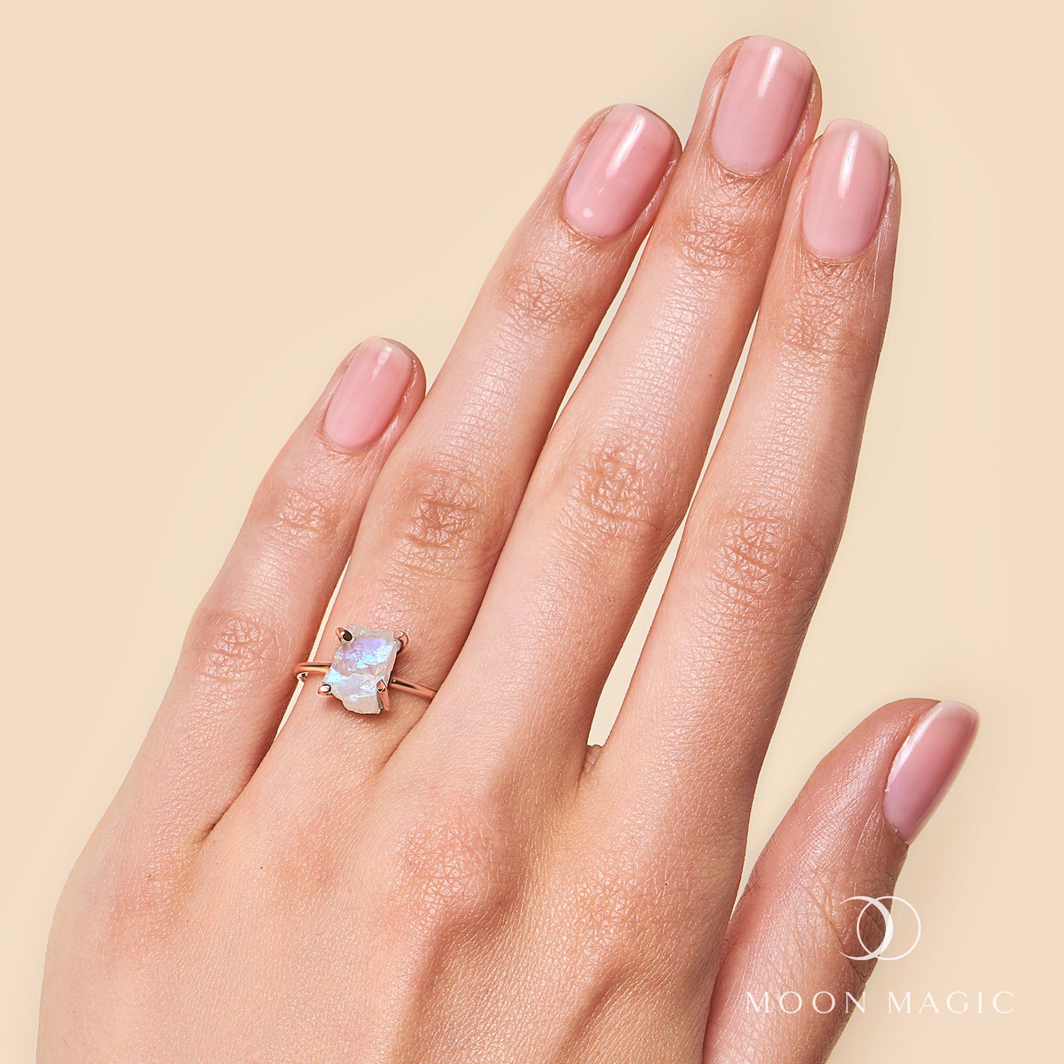 Raw Crystal Ring - Petite Moonstone、mySite、hinf8tx79