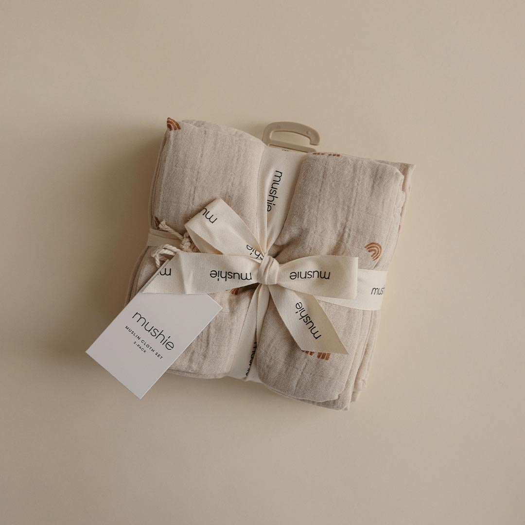  Mushie Muslin Cloths - 3 Pack - Rainbow、mySite、merchandisen