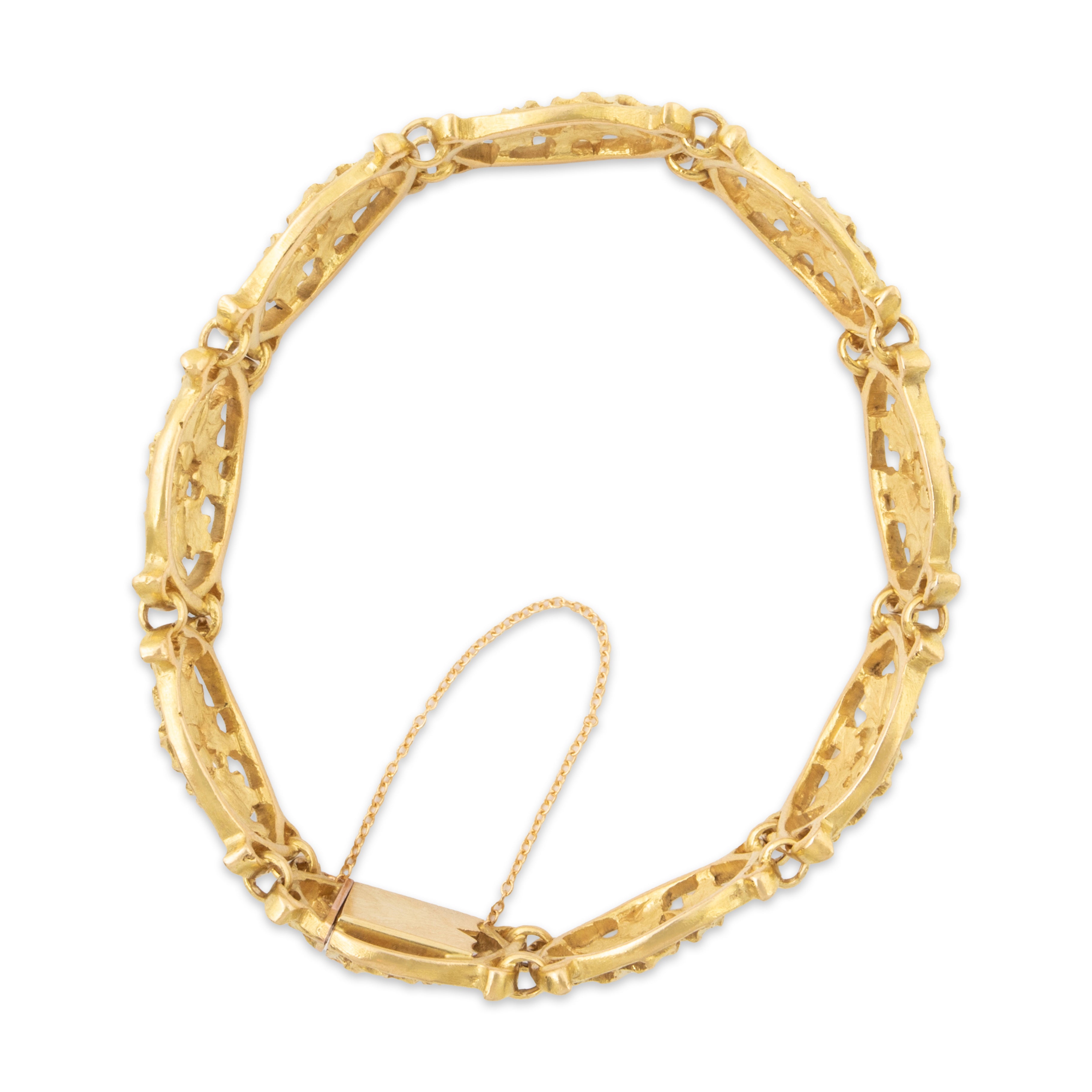 Antique French 18k Yellow Gold Spectacular Holly Bracelet 6.75、mySite、hinf8tx79