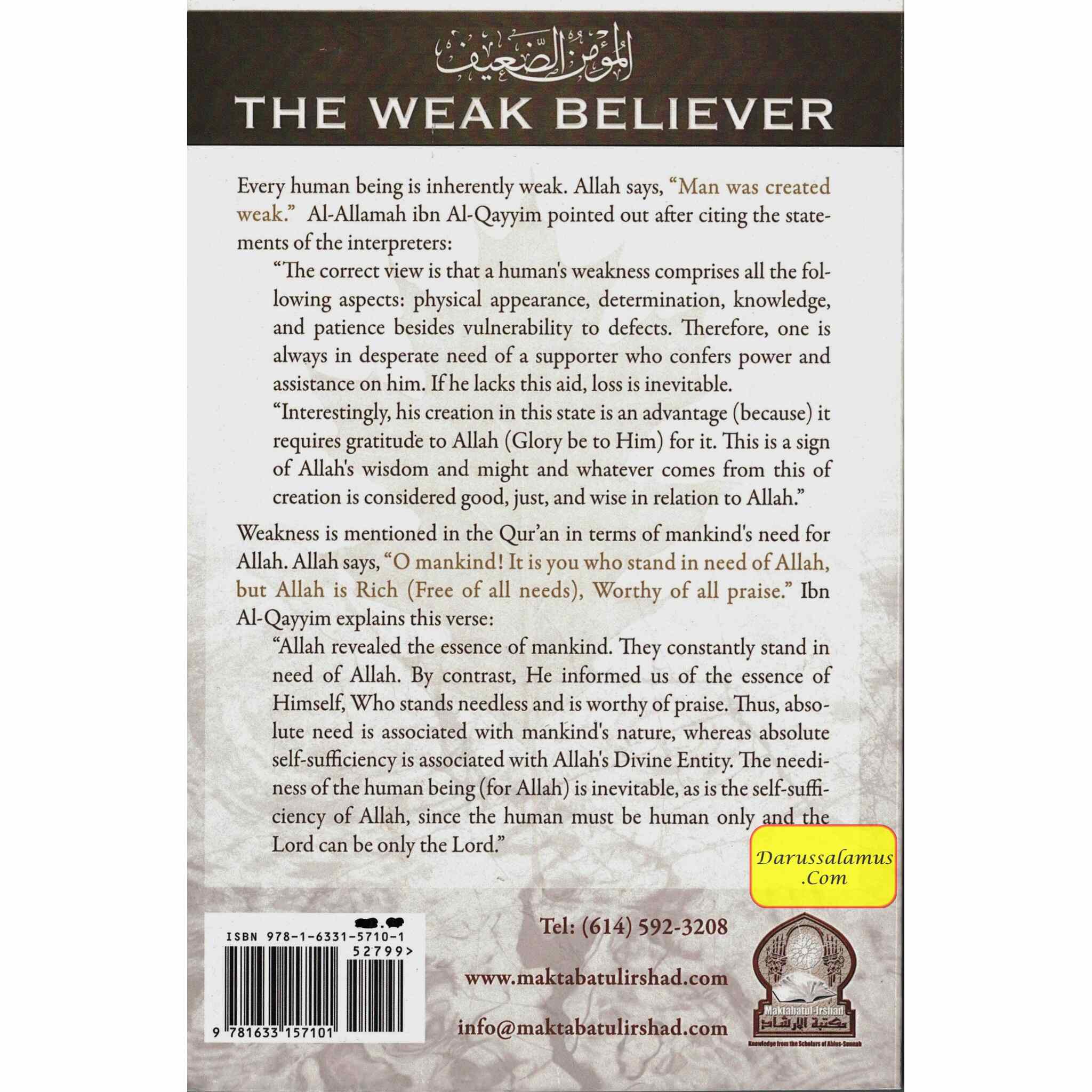 The Weak Believer By Shaykh Aboo Nasr Muhammad Ibn 'Abdullaah Al-Imaam、mySite、topwebapps