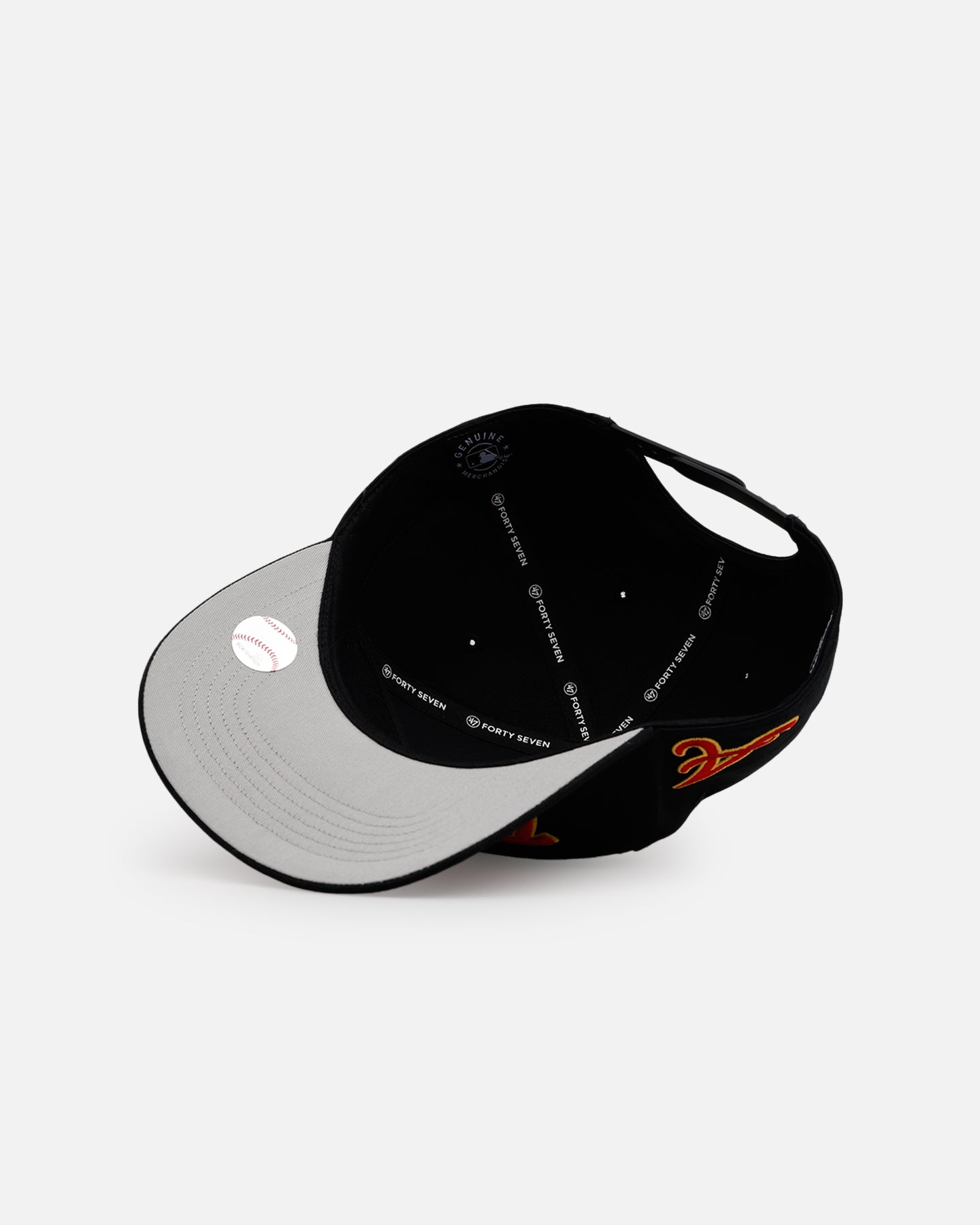 47 Brand Atlanta Braves 'Black Dome Script' 47 Hitch Snapback Black、mySite、zt4zffjzw