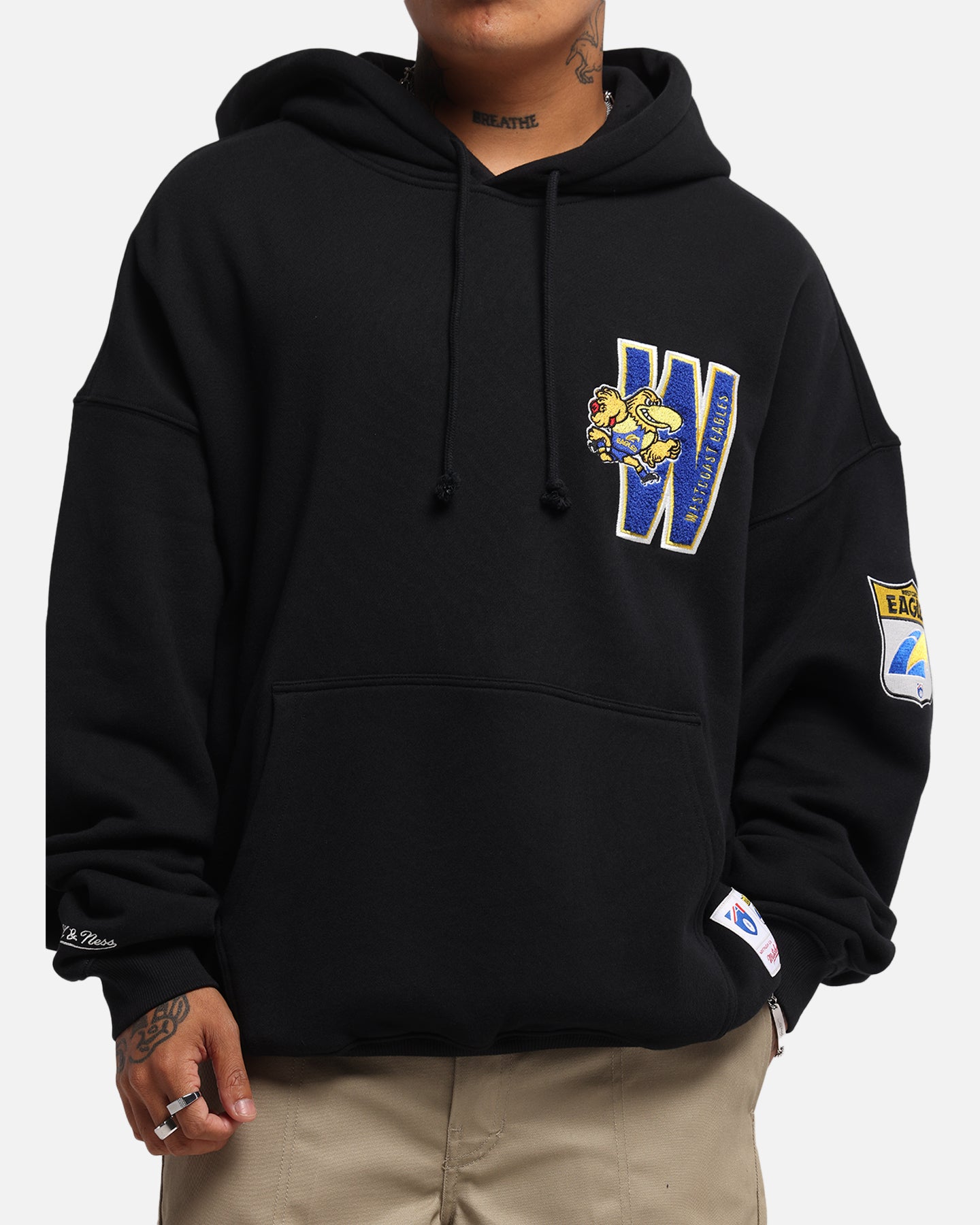 Mitchell & Ness West Coast Eagles Team Hoodie Solid Black、mySite、zt4zffjzw