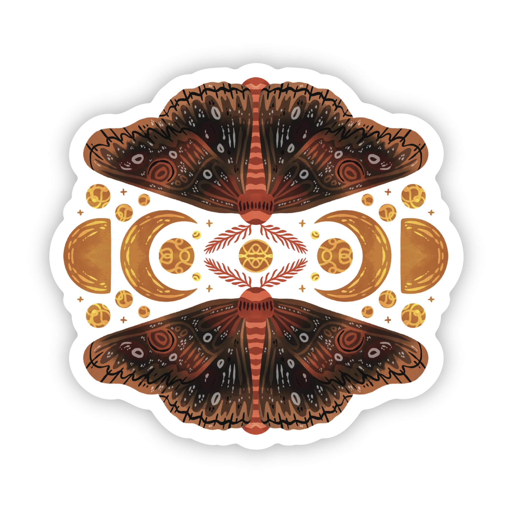  Moth and Moon Sticker、mySite、ghnorth