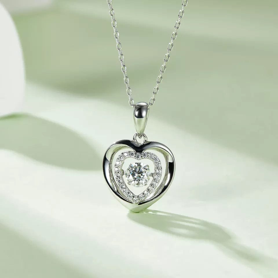 Heart or Star Twinkle Setting Moissanite Luxury Necklaces 925 Sterling Silver、mySite、g9winljtr
