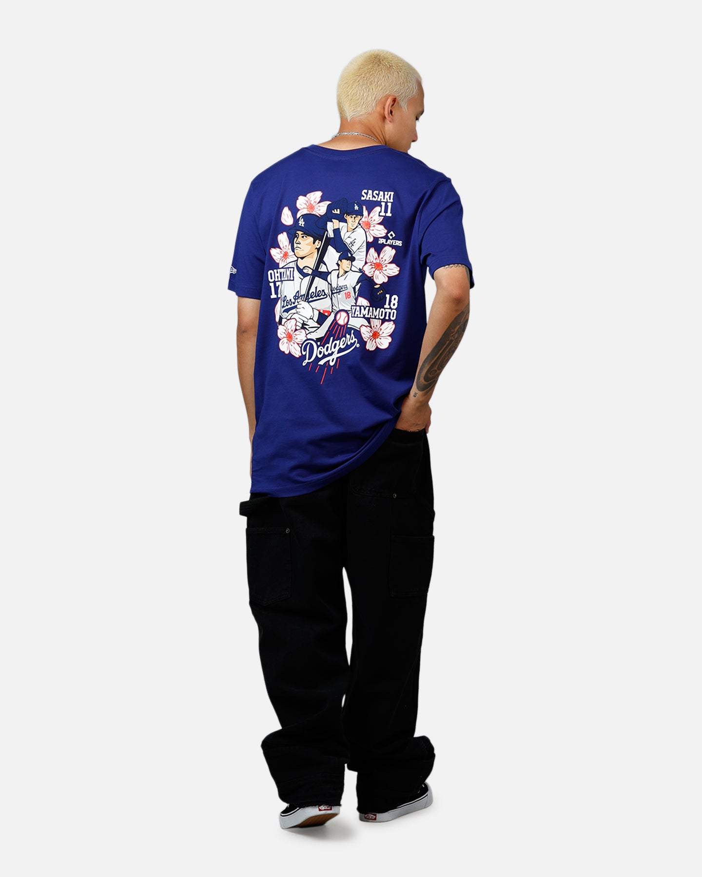 New Era Los Angeles Dodgers Cherry Blossom T-Shirt Blue、mySite、zt4zffjzw