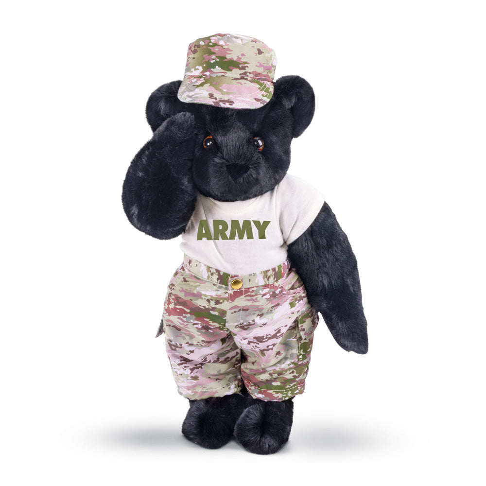 15 In. Honorable Hugs Camouflage Bear、mySite、g9winljtr