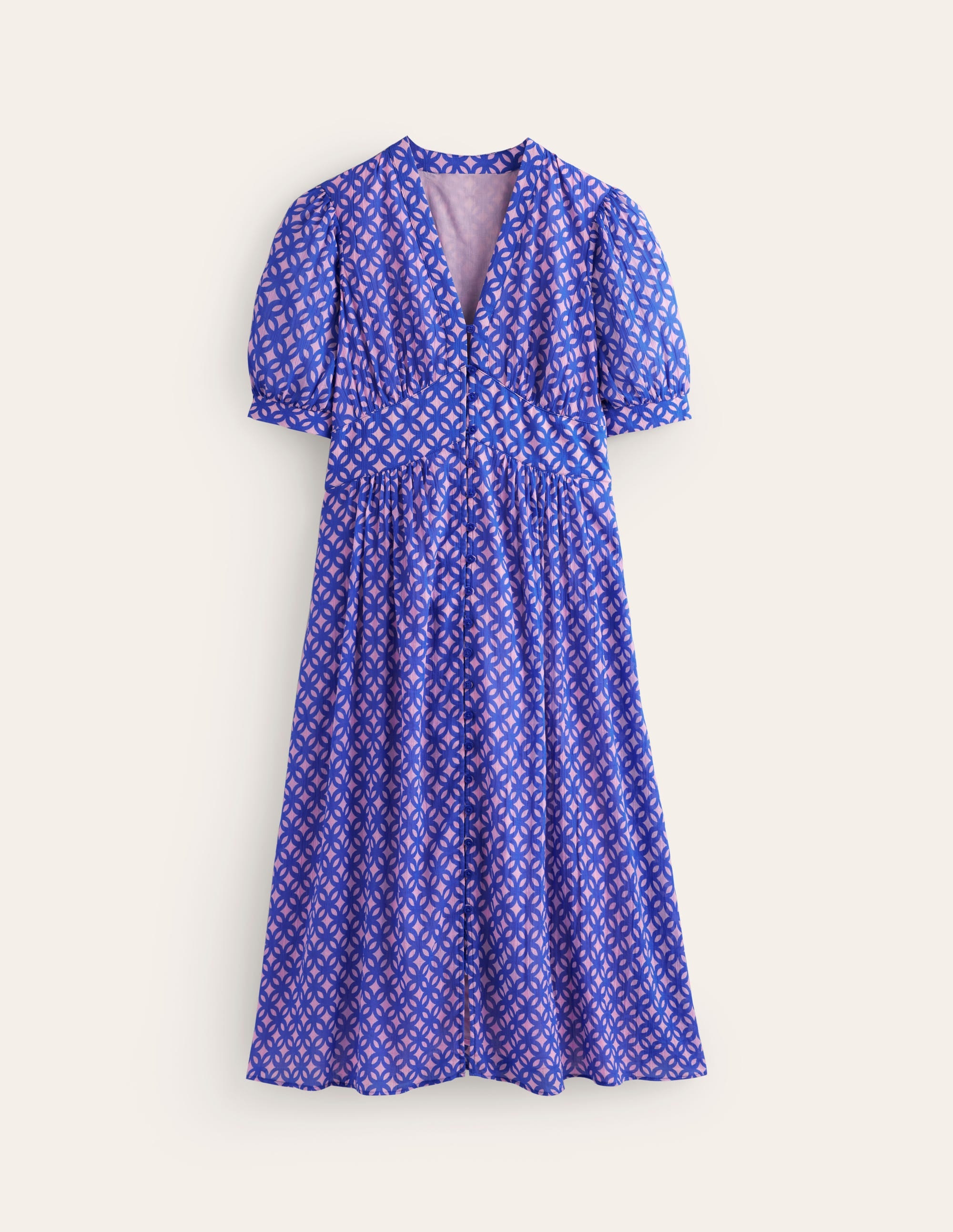  Elsa Crinkle Midi Tea Dress-Sweet Lilac, Trellis Geo、mySite、ashleygrahame
