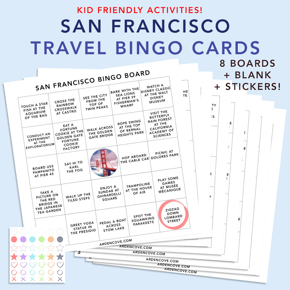 FREE Travel Bingo Cards Digital Download、mySite、garagedoors4me