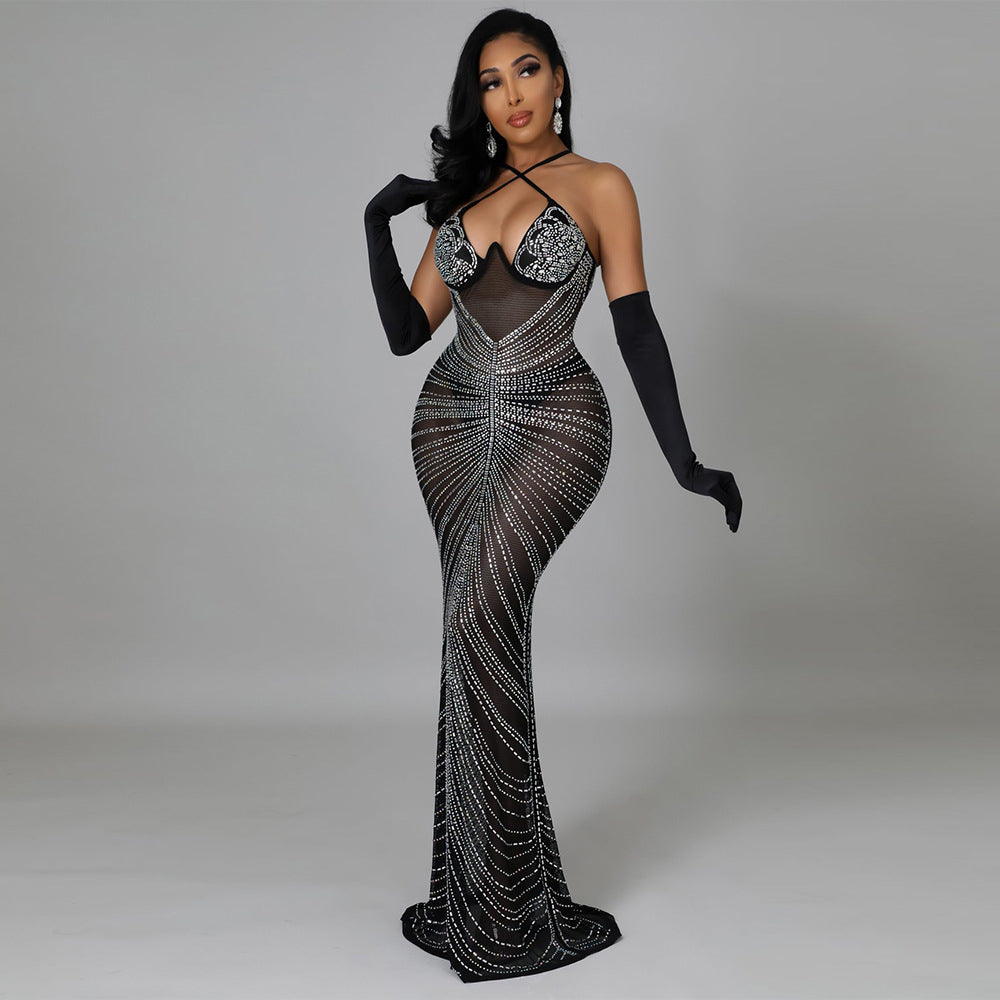  Ari Silver Stud Maxi Dress、mySite、merchandisen