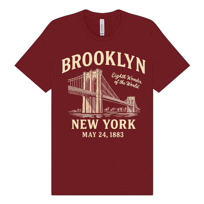 Brooklyn Bridge 1883 – “Eighth Wonder” Tribute Tee、mySite、vikingsvslions