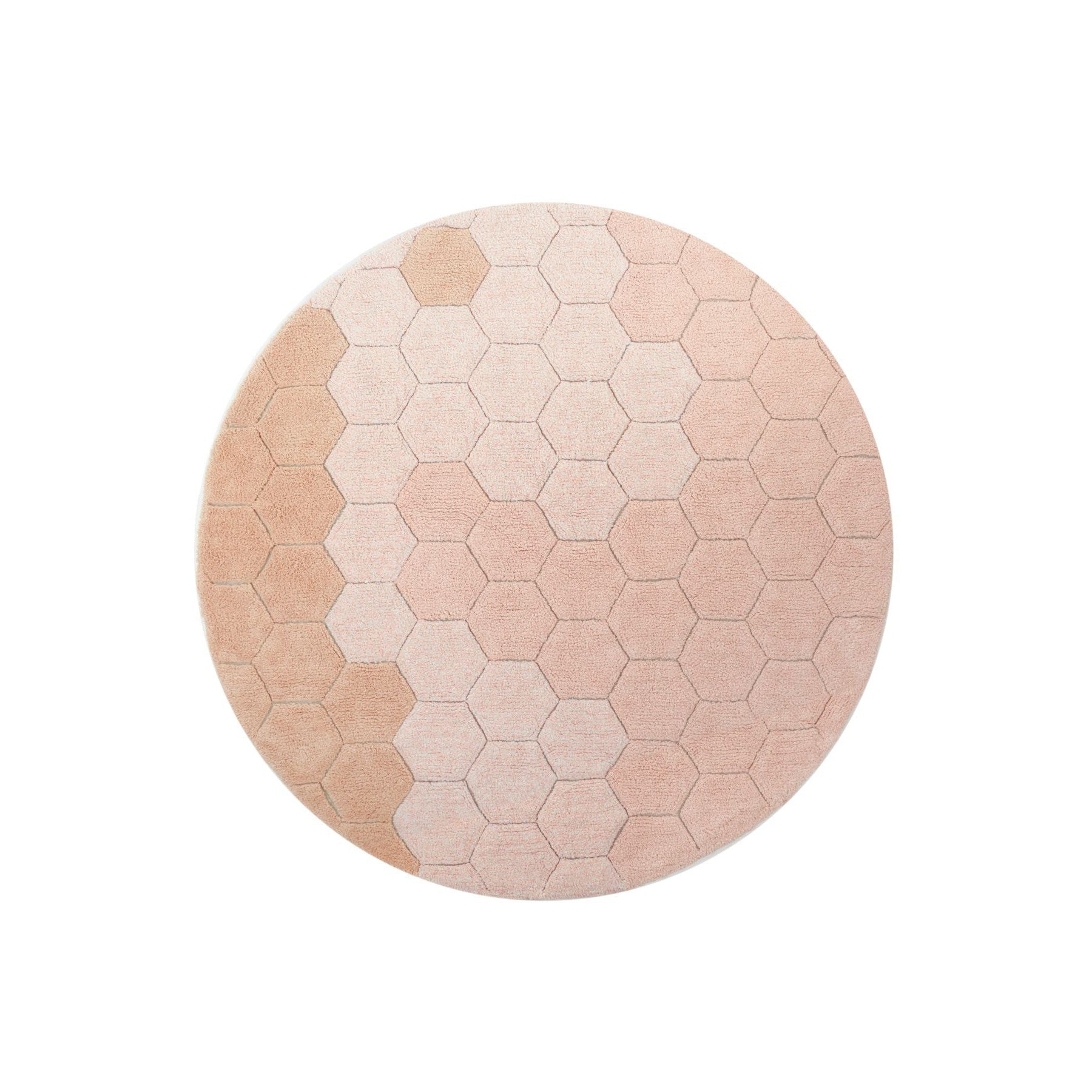 Planet Bee Round Honeycomb Rose Washable Rug、mySite、gigharbornorthrealestate