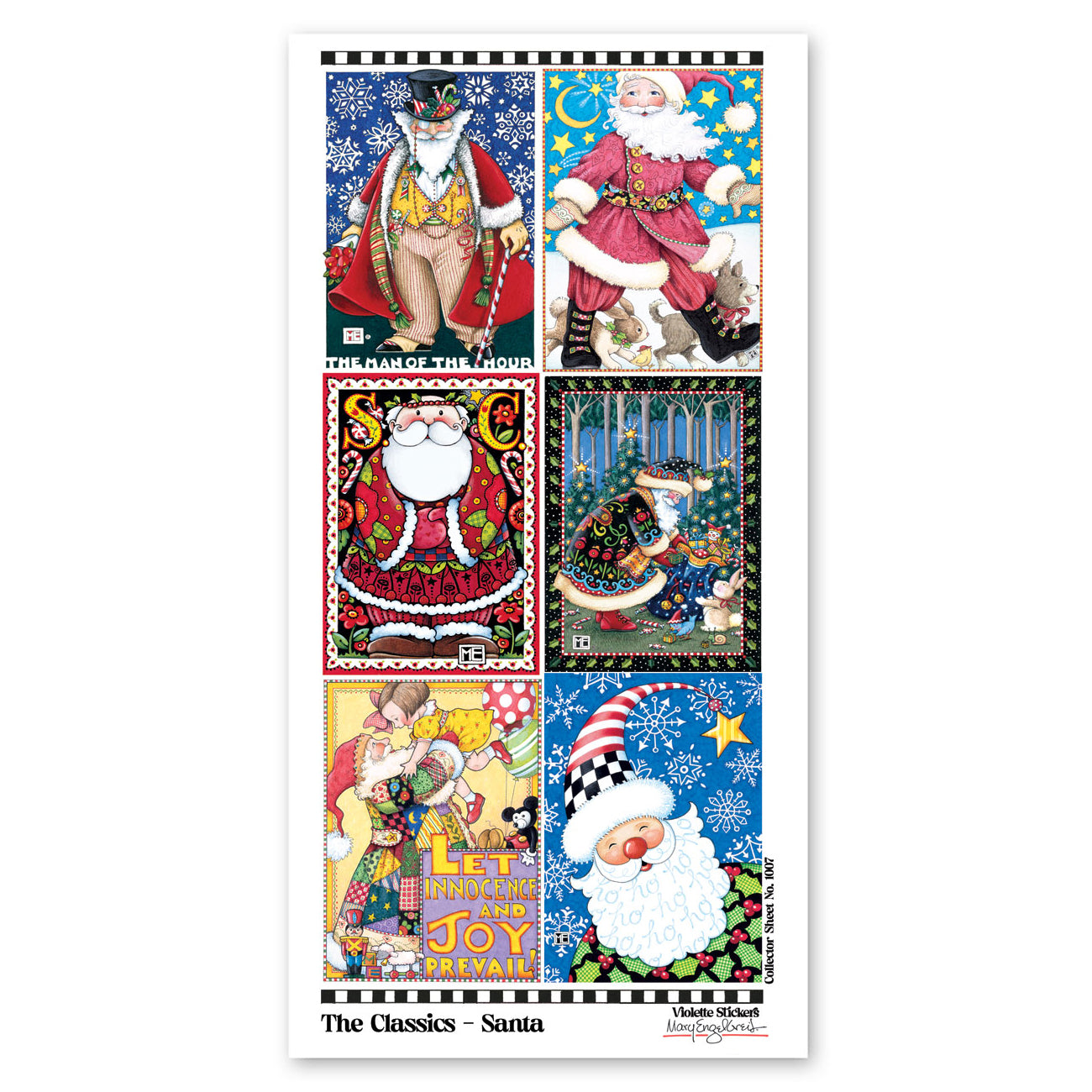  Mary Engelbreit's Classic Santa Stickers、mySite、ghnorth