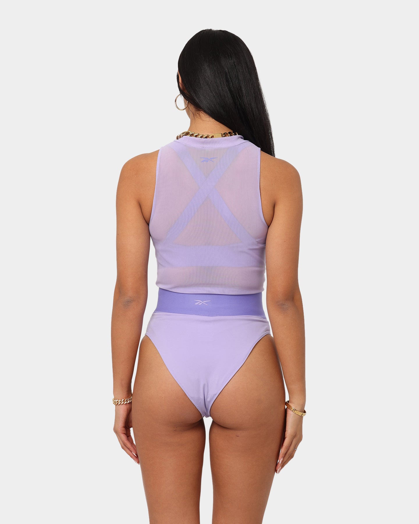 Reebok Women's Cardi B Two-In-One Bodysuit Purple、mySite、zt4zffjzw