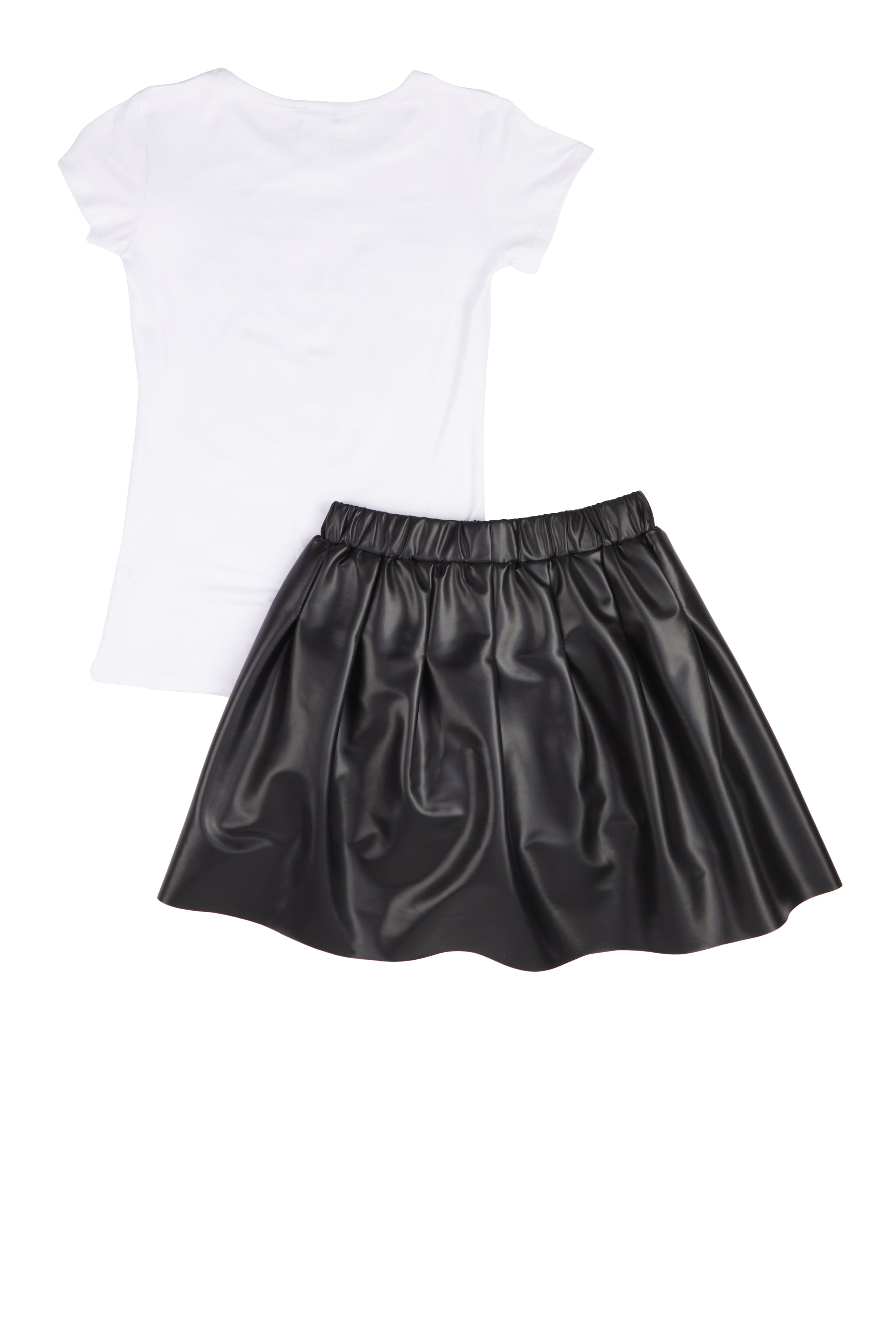 Girls Faith Over Fear Tee and Pleated Skirt、mySite、camillekostekn