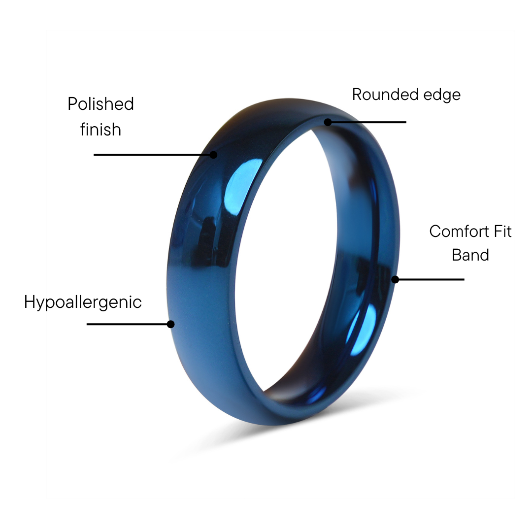 Stainless Steel Blue Blank Ring / CFR7006、mySite、dreamappss