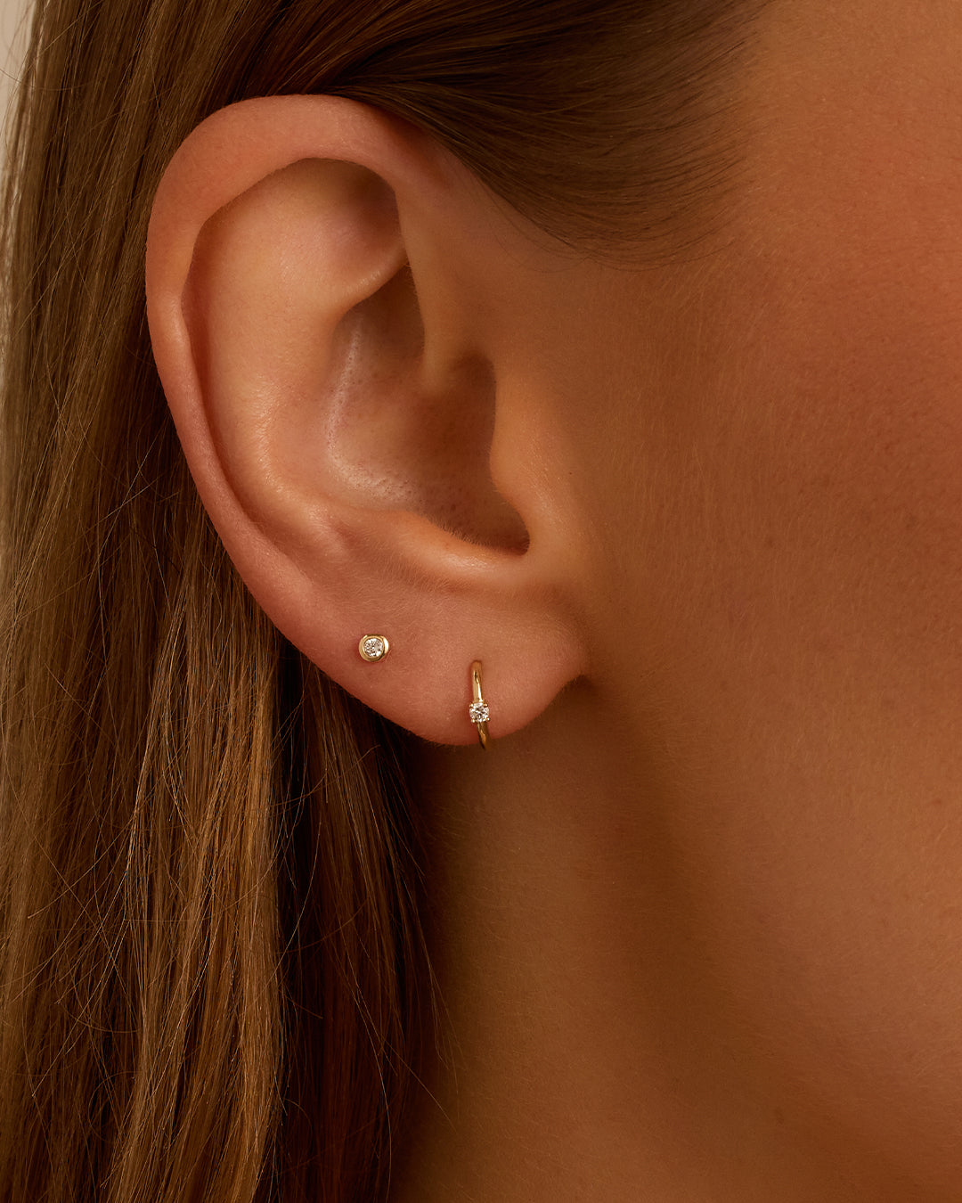 Diamond Solitaire Single Huggie、mySite、hinf8tx79