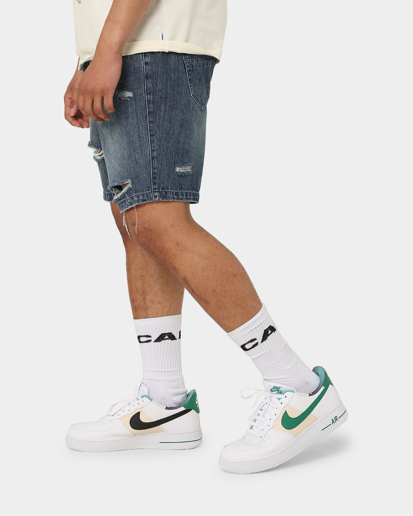 Carre Bouffant Distressed Shorts Blue、mySite、zt4zffjzw