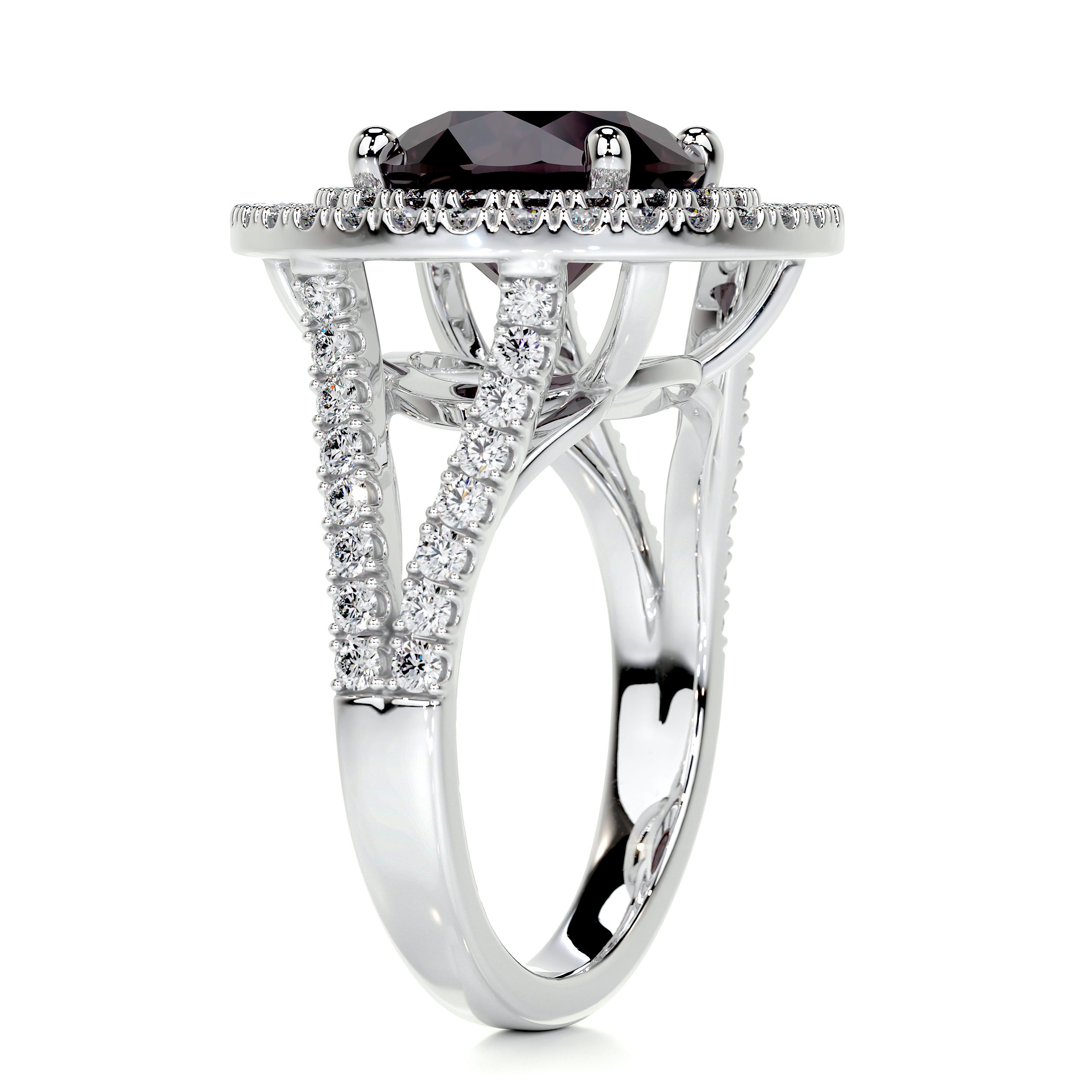 Naomi Gemstone & Diamonds Ring (5 Carat) -14K White Gold、mySite、hinf8tx79