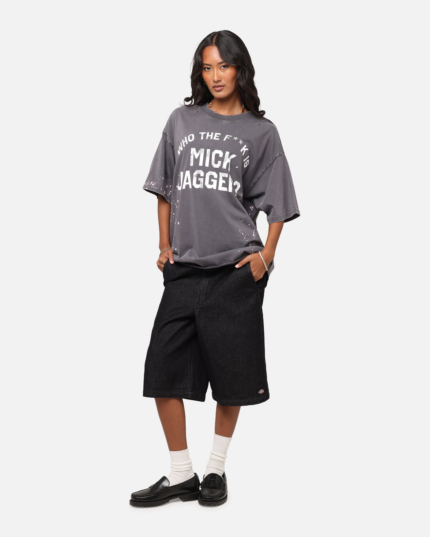 The Rolling Stones Who The F Is Mick T-Shirt Washed Black、mySite、zt4zffjzw