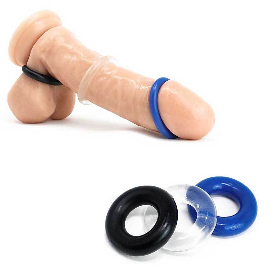 Multi Color Stretchy Stamina Boosting Cock Rings 3 Pack by Lynk Pleasure、mySite、bottomscart