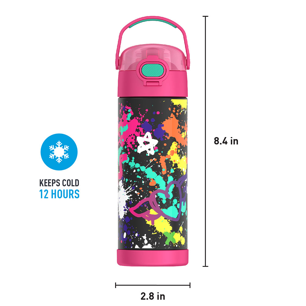 16oz FUNTAINER® WATER BOTTLE WITH LOCKING LID、mySite、noshort