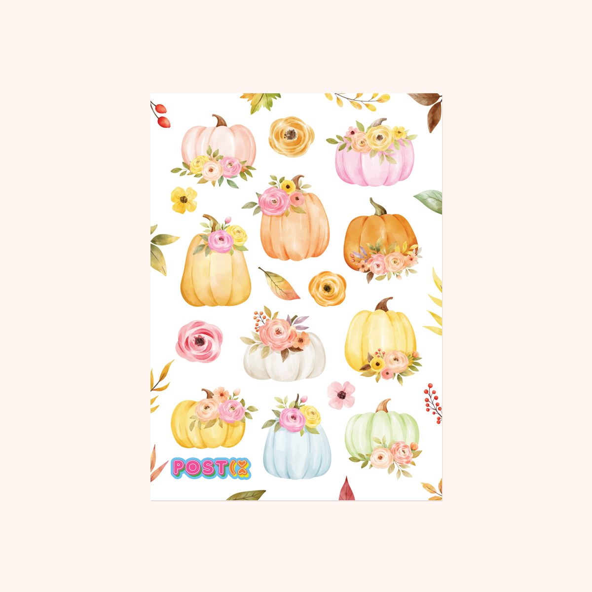 Pumpkin Blooms Washi Sticker Sheet、mySite、ghnorth