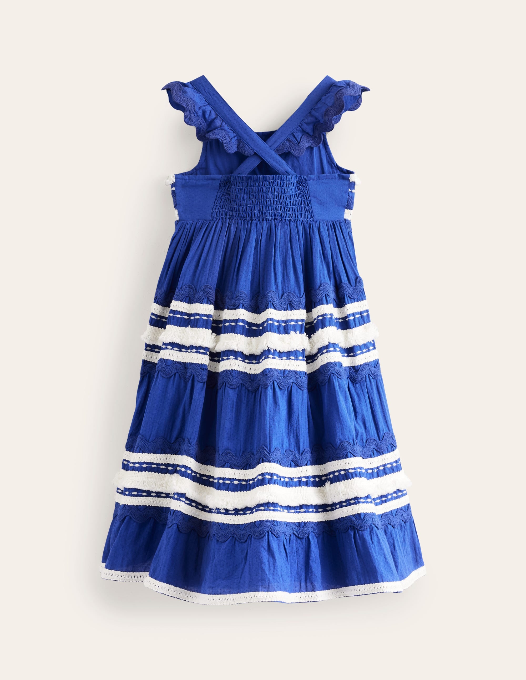  Tiered Twirly Ric Rac Dress-Sapphire Blue、mySite、ashleygrahame